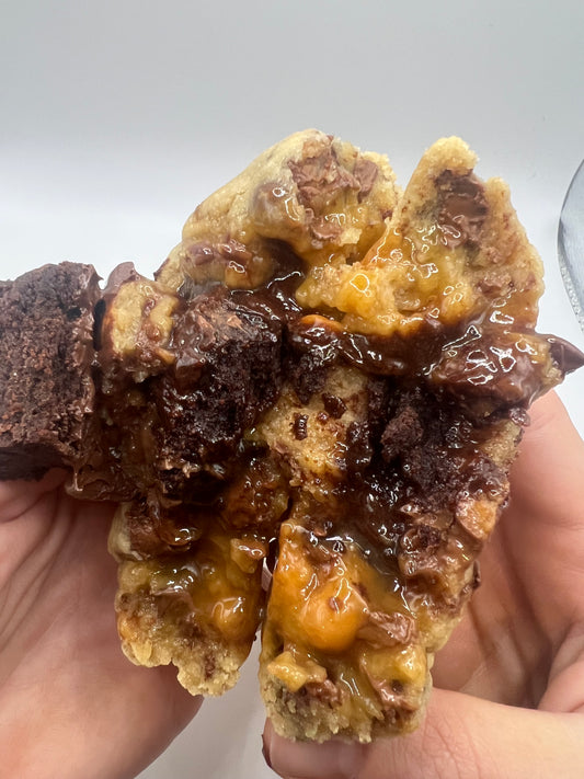 Caramel Cookie Dough Brownie